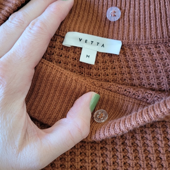 Vetta Capsule Edgy Sweater Waffle Terracotta - Picture 9 of 11